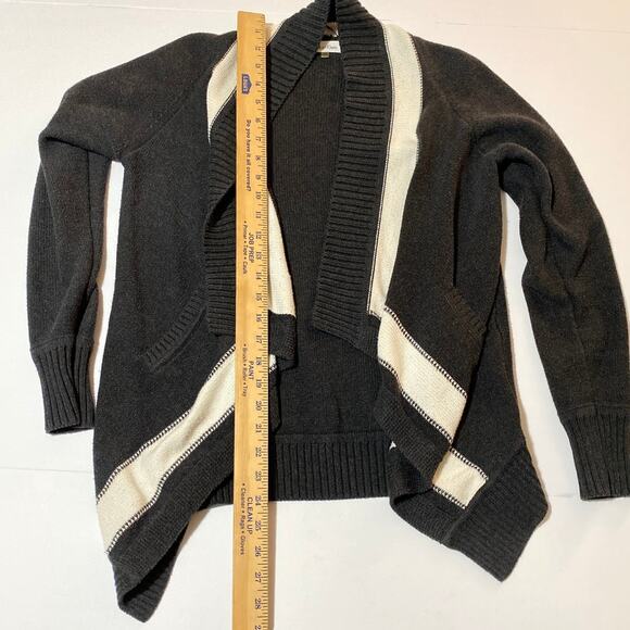 Calvin Klein Women's Knit Open Front Cardigan XS Preppy Pockets Long Sleeve Gray - Picture 6 of 11